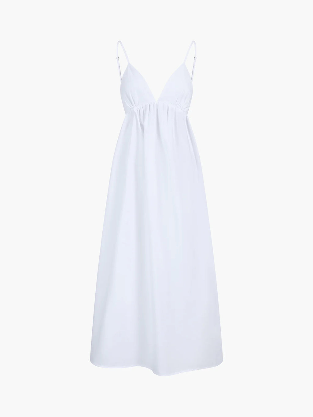 Vestido largo de espalda abierta estilo vaquero costero