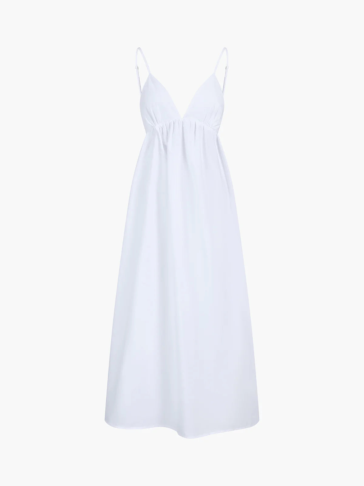 Vestido largo de espalda abierta estilo vaquero costero