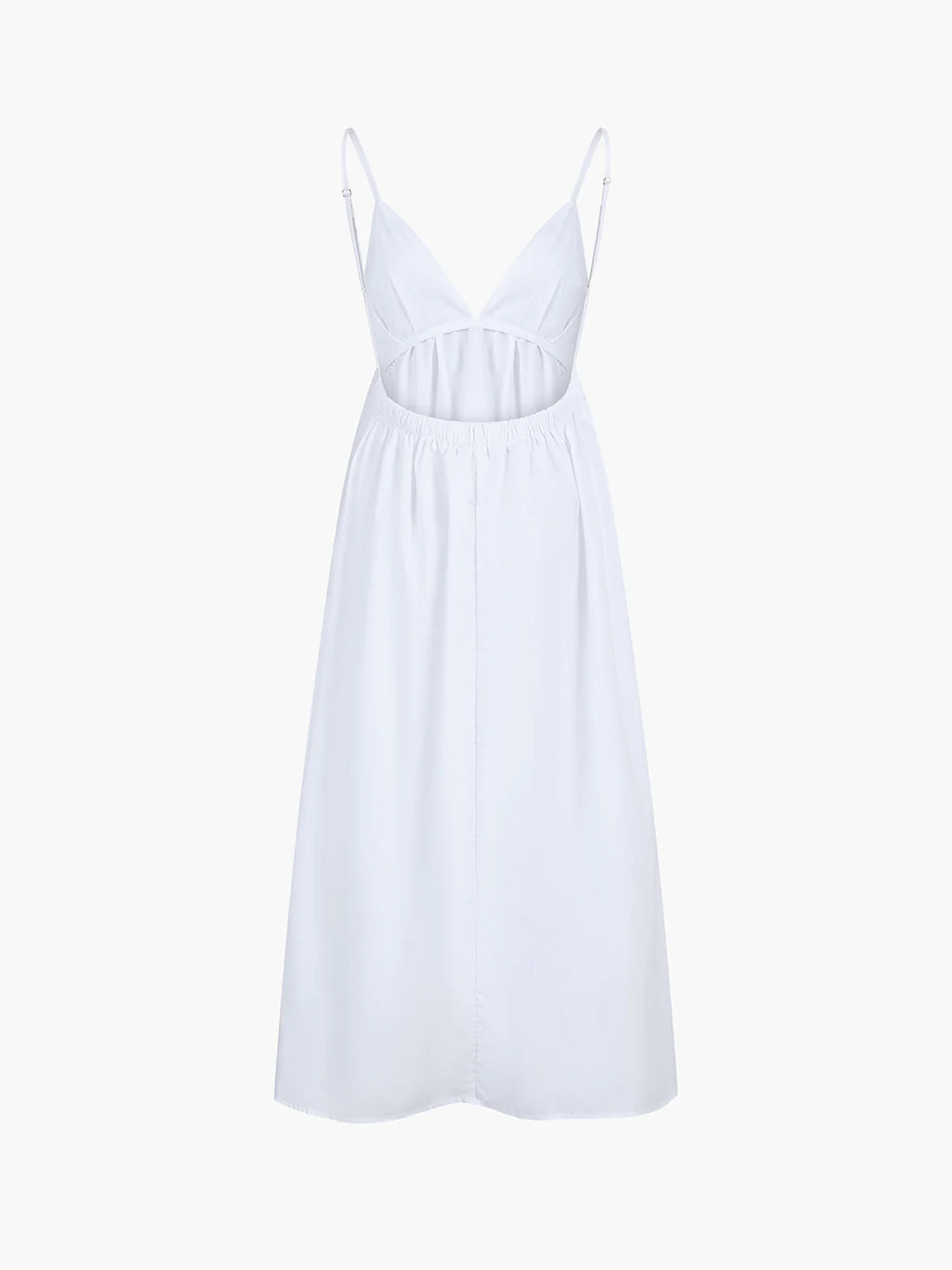 Vestido largo de espalda abierta estilo vaquero costero