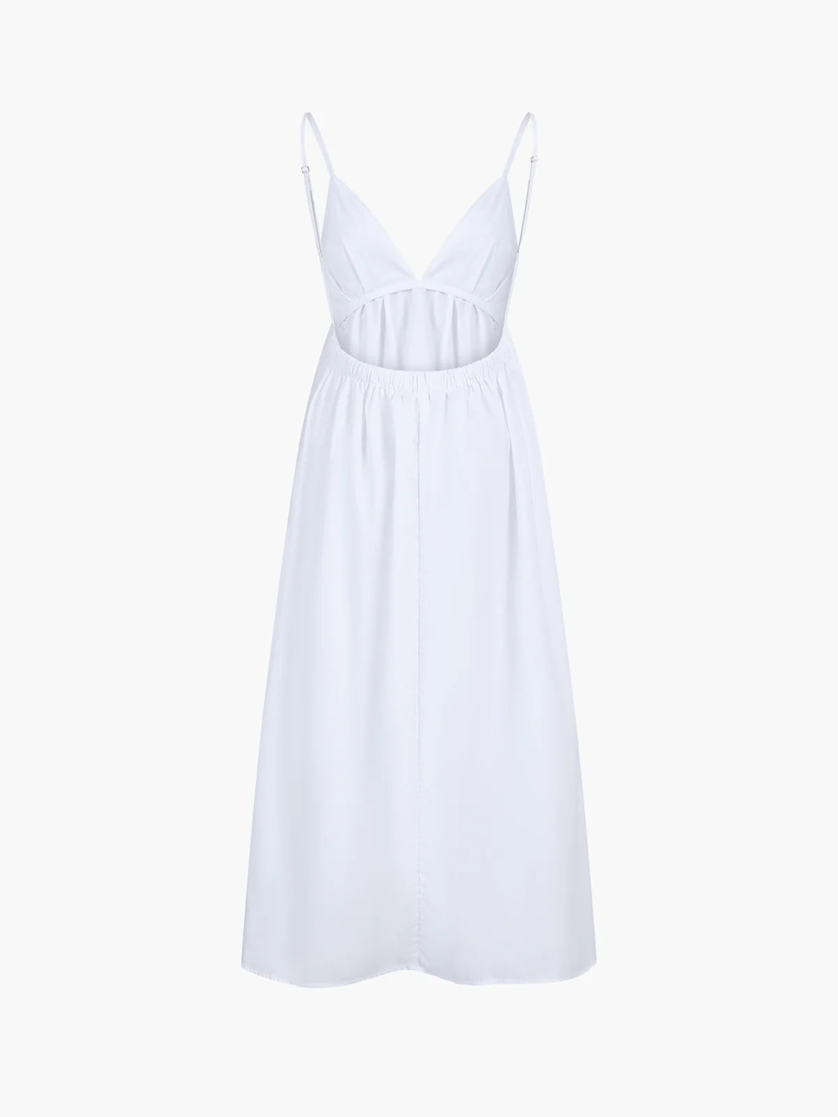 Vestido largo de espalda abierta estilo vaquero costero