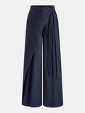 Pantalones anchos cruzados asimétricos