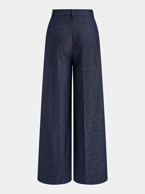 Pantalones anchos cruzados asimétricos
