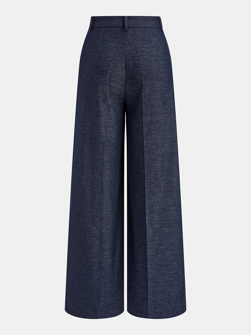 Pantalones anchos cruzados asimétricos